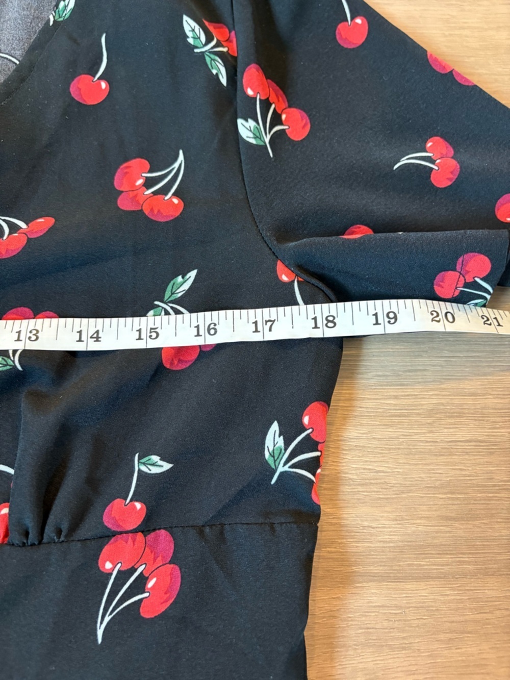 Retro Cherry Print A-Line Mini Dress- size M - Picture 6 of 8